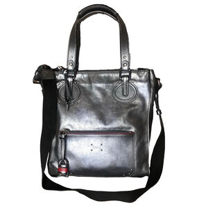 CHLOE Paddington Bag Silver Leather Tote Padlock Key Crossbody Shoulder Strap